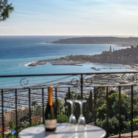 Villa La Avec Vue Panoramique Sur La - Parking Privé - Jacuzzi Menton