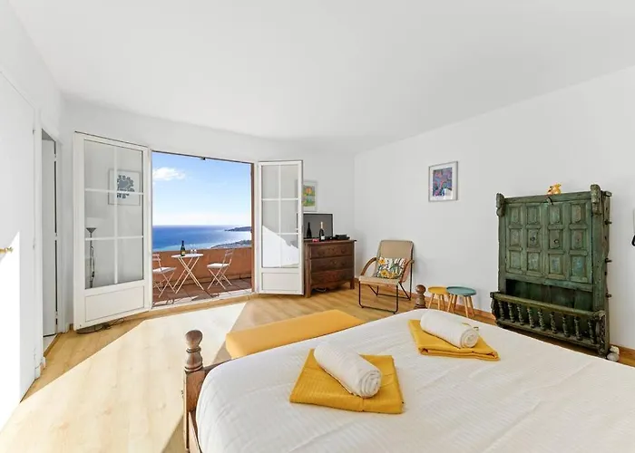 La Avec Vue Panoramique Sur La - Parking Prive - Jacuzzi Mentona